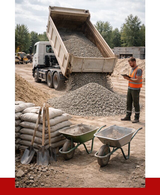 Доставка нерудных материалов в Алапаевске от 1285 руб. | ПРОНЕРУДЛпв