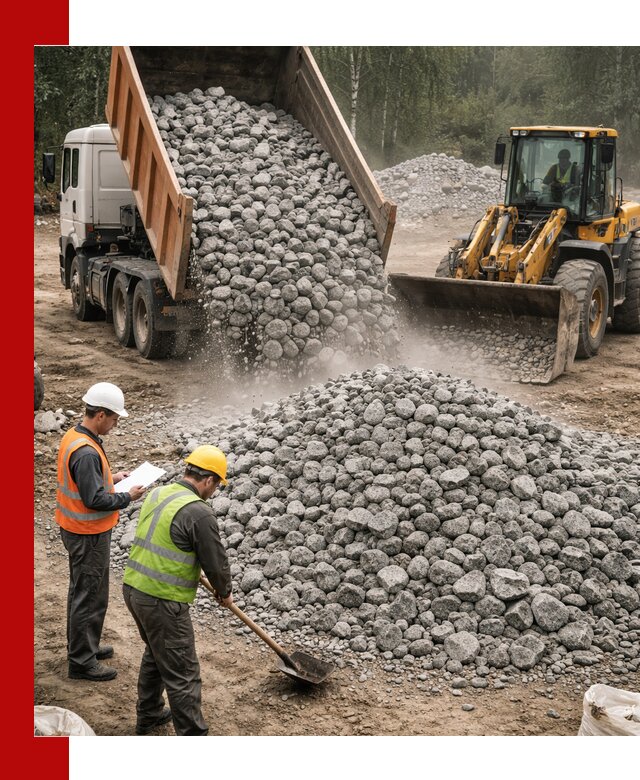 Гранитный щебень фракция 70-150 доставка в Алапаевске