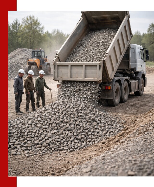 Доставка гравийного щебня фракции 70-120 в Алапаевске
