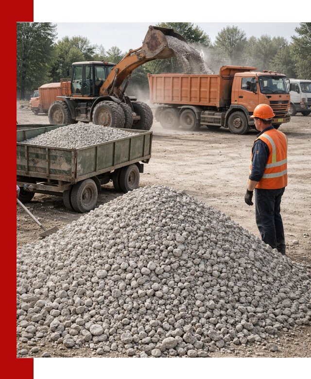 Доставка известнякового щебня фракция 20–40 в Алапаевске