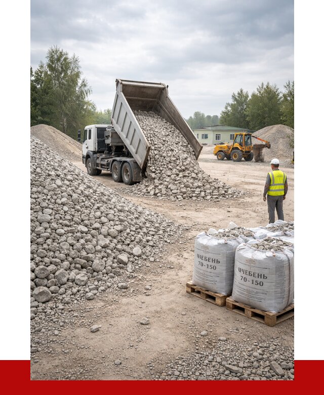 Известняковый щебень фракция 70-150 в Алапаевске от 1338 р. | ПРОНЕРУДЛпв