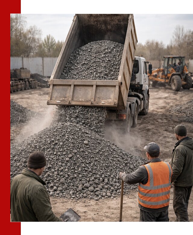 Доставка шлакового щебня в удобные сроки по выгодной цене в Алапаевске