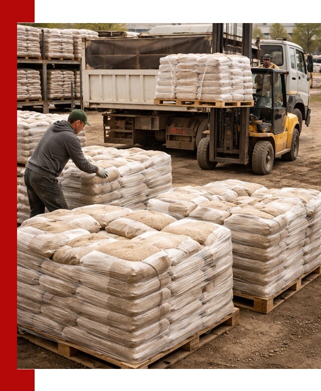 Карьерный песок в мешках с доставкой в Алапаевске