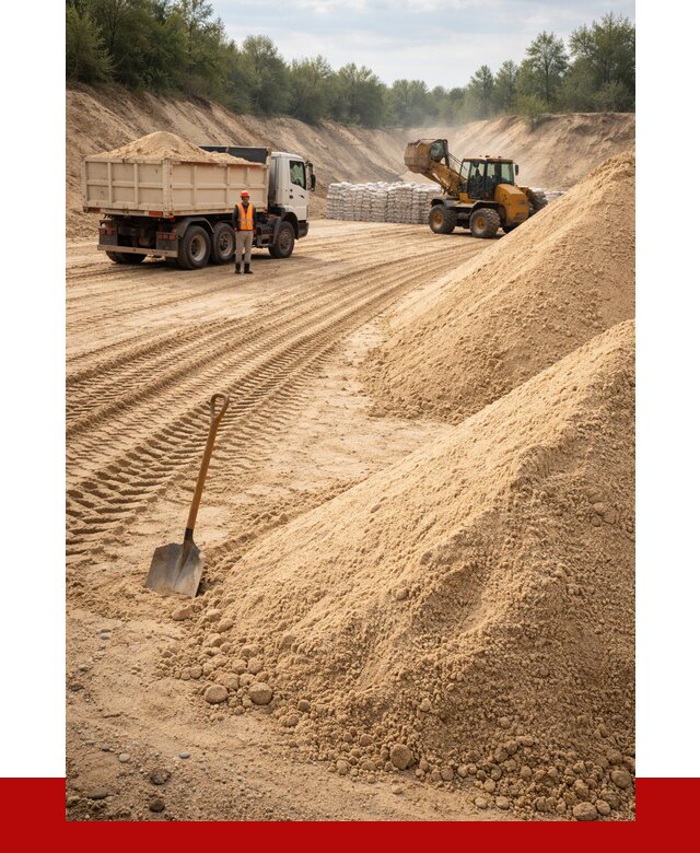 Карьерный песок мелкозернистый в Алапаевске от 9635 р. | ПРОНЕРУДЛпв