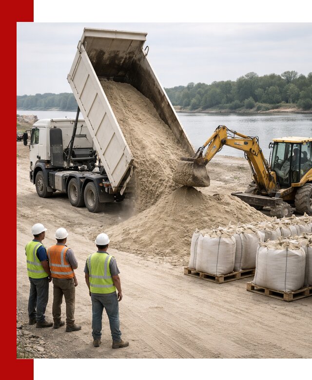 Доставка речного песка в Алапаевске самосвалами и погрузкой