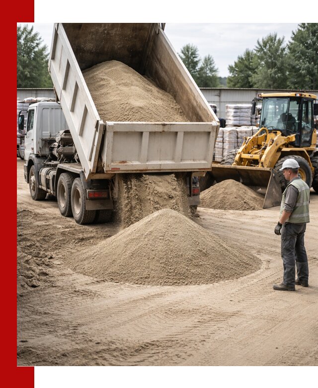 Поставка и доставка песка для бетона в Алапаевске