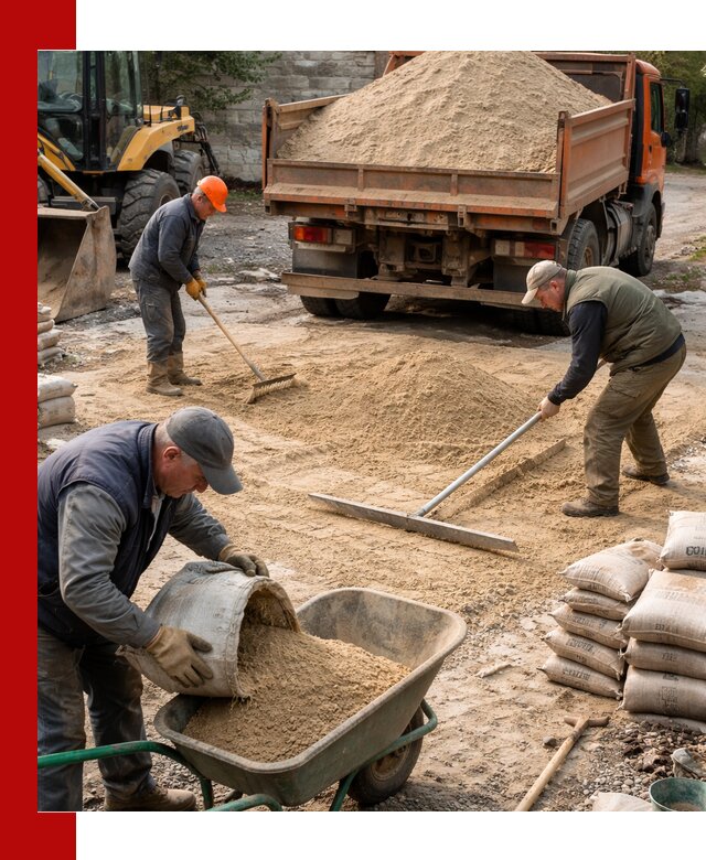 Поставка песка для стяжки в Алапаевске с быстрой доставкой