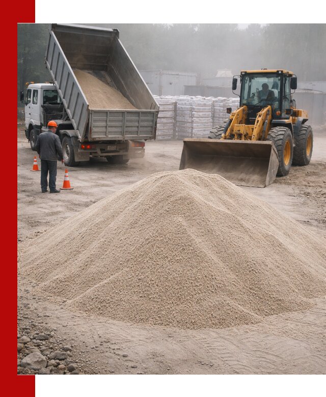 Кварцевый песок фракция 0–8 для стройработ в Алапаевске