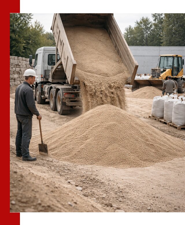 Кварцевый песок фракция 0–3 мм с доставкой в Алапаевске