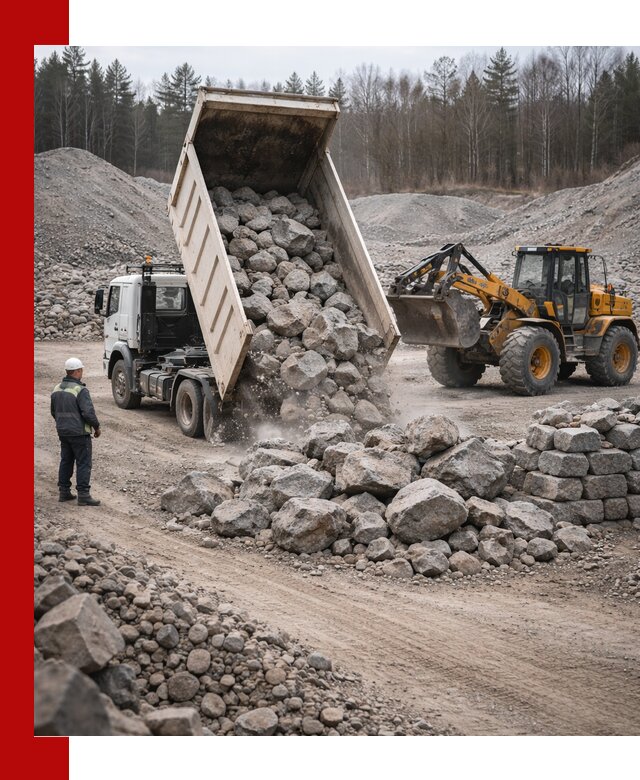 Доставка и продажа бутового гранитного камня в Алапаевске