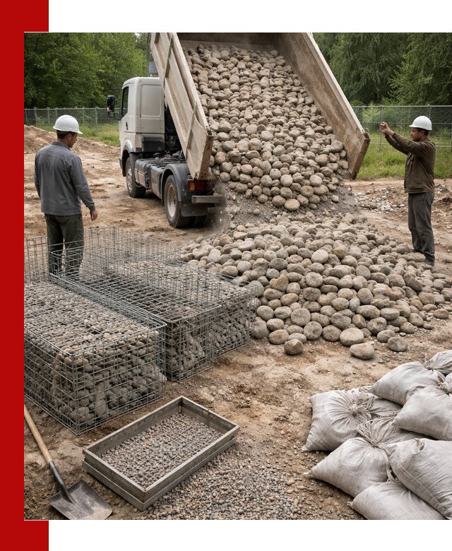 Камень для габионов фракция 70–151 в Алапаевске