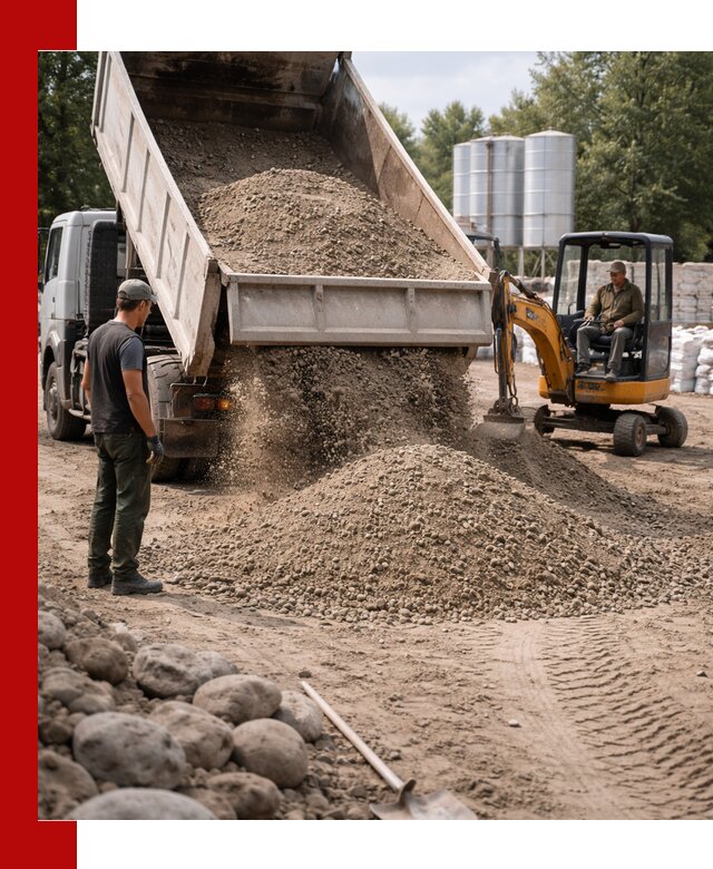 Доставка ПГС С3 в Алапаевске самосвалами и миксерами