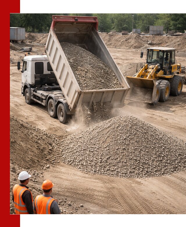 Щебень с песком (ЩГПС С2) с доставкой в Алапаевске