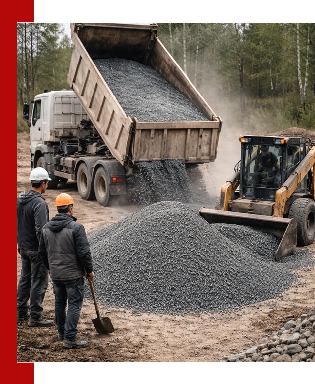 Гранитный отсев 0-5 с доставкой и разгрузкой в Алапаевске