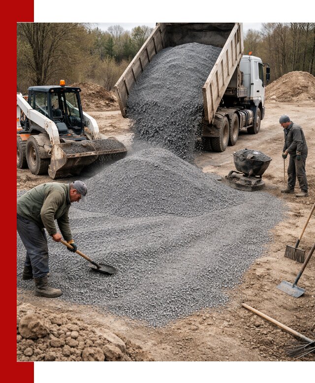 Отсев для подсыпки в Алапаевске — доставка и подсыпка на участок