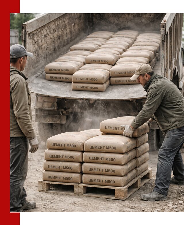 Цемент М500 с доставкой самосвалом в Алапаевске