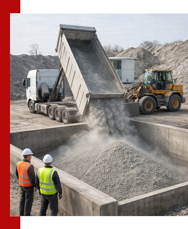 Доставка цемента навалом в Алапаевске крупными партиями