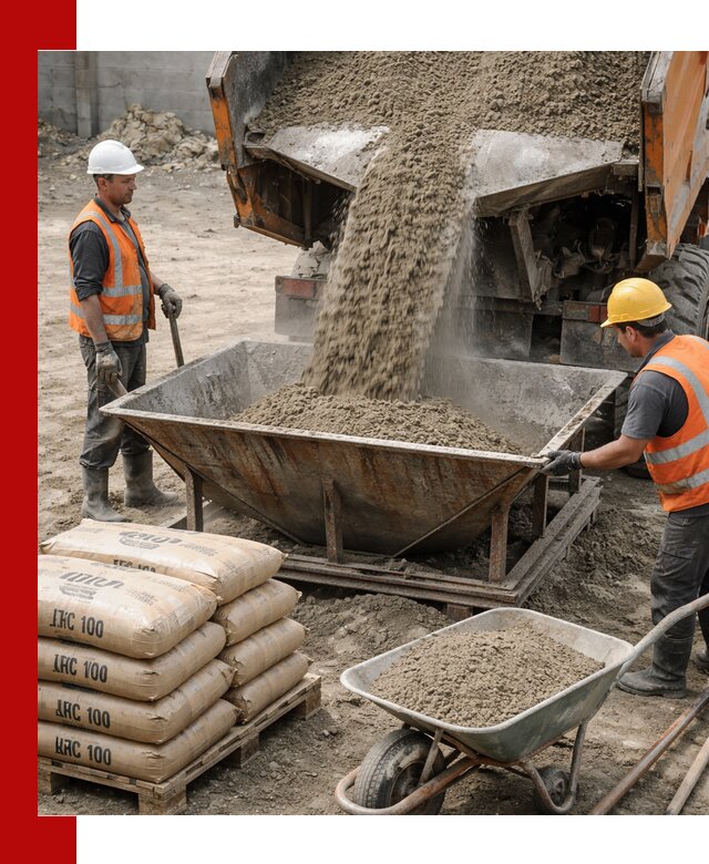 Доставка цементно-песчаной смеси М100 в Алапаевске