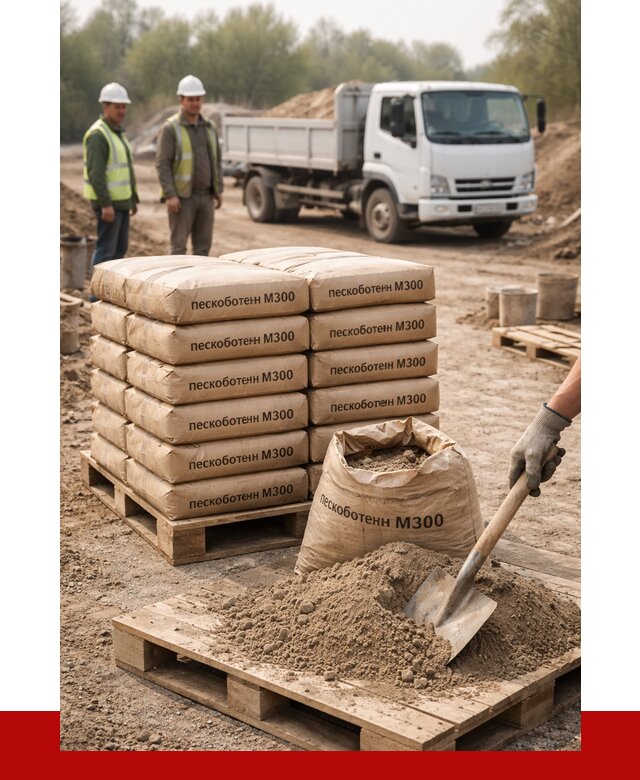 Пескобетон М300 в Алапаевске с доставкой от 4978 р. за куб | ПРОНЕРУДЛпв