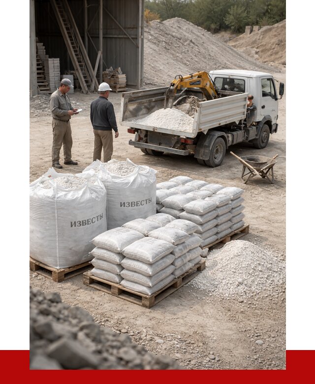Известь строительная в Алапаевске с доставкой от 4496 р. | ПРОНЕРУДЛпв