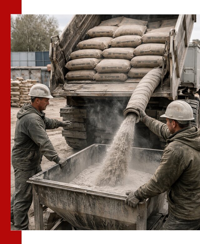 Доставка цемента М400 в Алапаевске оптом и в розницу