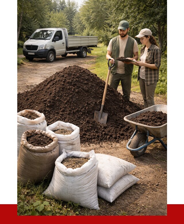 Купить грунт с доставкой в Алапаевске от 4817 р. за м3 | ПРОНЕРУДЛпв