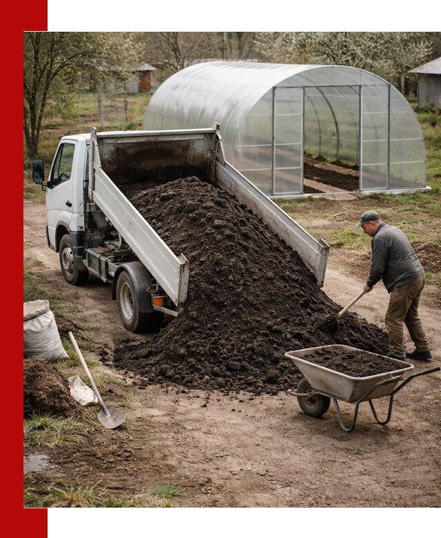 Чернозем для теплицы с доставкой в Алапаевске