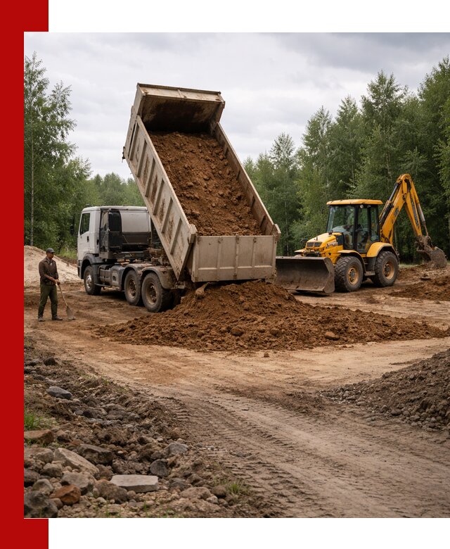 Доставка суглинка самосвалами в Алапаевске подсыпка и планировка