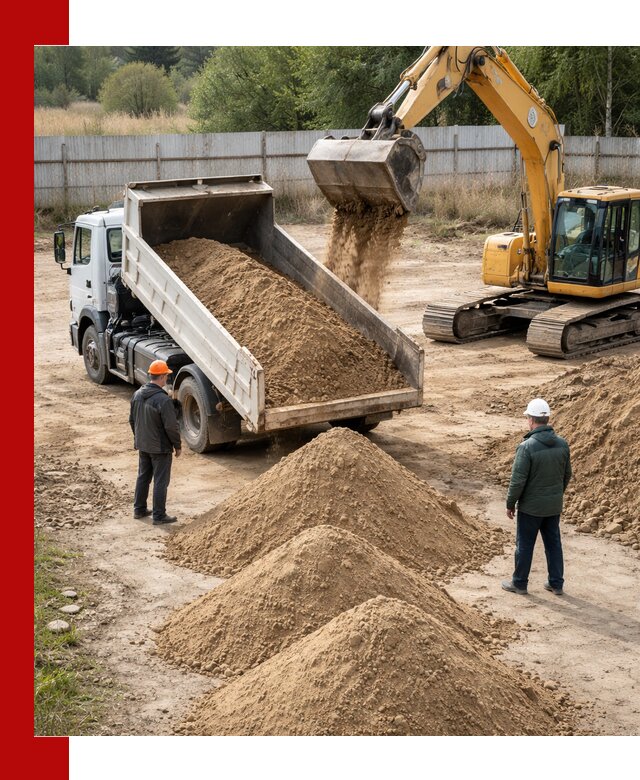 Доставка супеси вагонными и автопартиями в Алапаевске