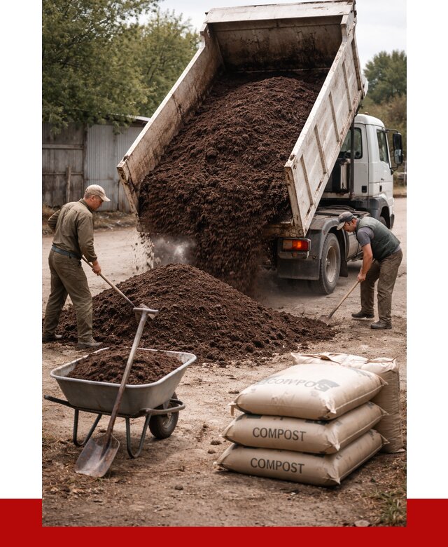 Купить компост в Алапаевске от 4496 р. за куб с доставкой | ПРОНЕРУДЛпв