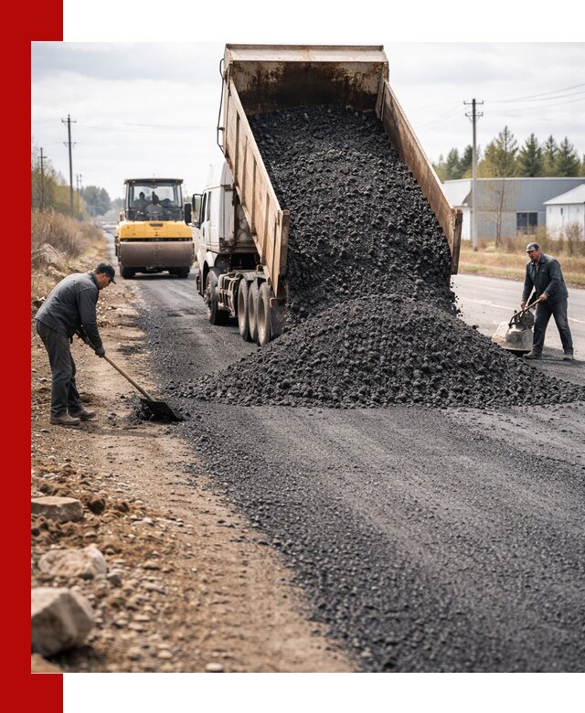 Асфальтовая крошка для дорог в Алапаевске — поставка и доставка