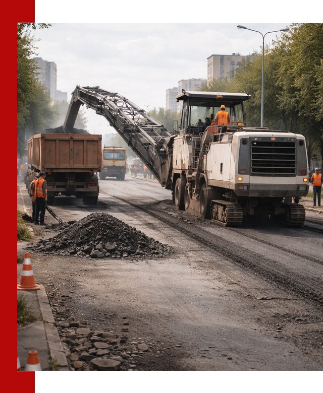 Фрезерованный асфальт в Алапаевске — удаление и вывоз старого покрытия