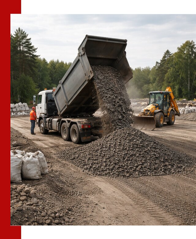 Доставка дробленого асфальта в Алапаевске для дорожных работ
