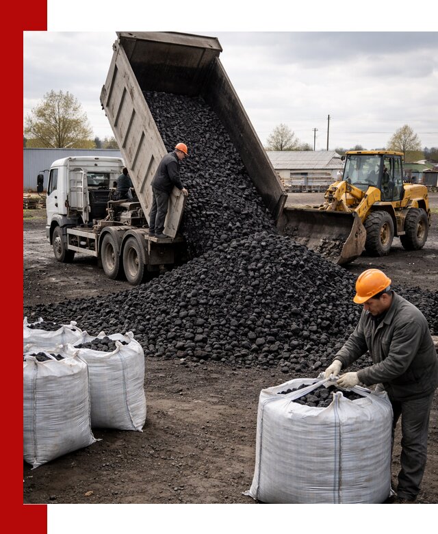 Доставка каменного угля в Алапаевске оптом и в розницу