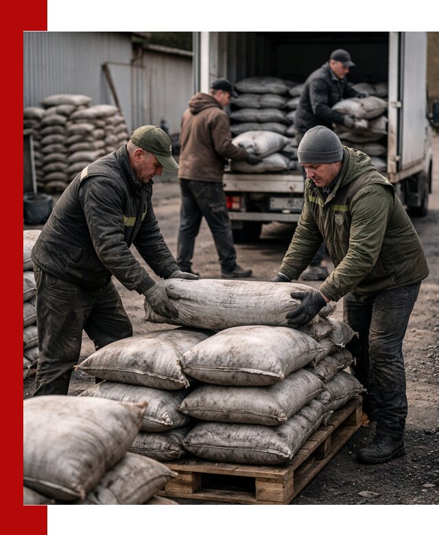 Доставка угля в мешках по выгодным ценам в Алапаевске