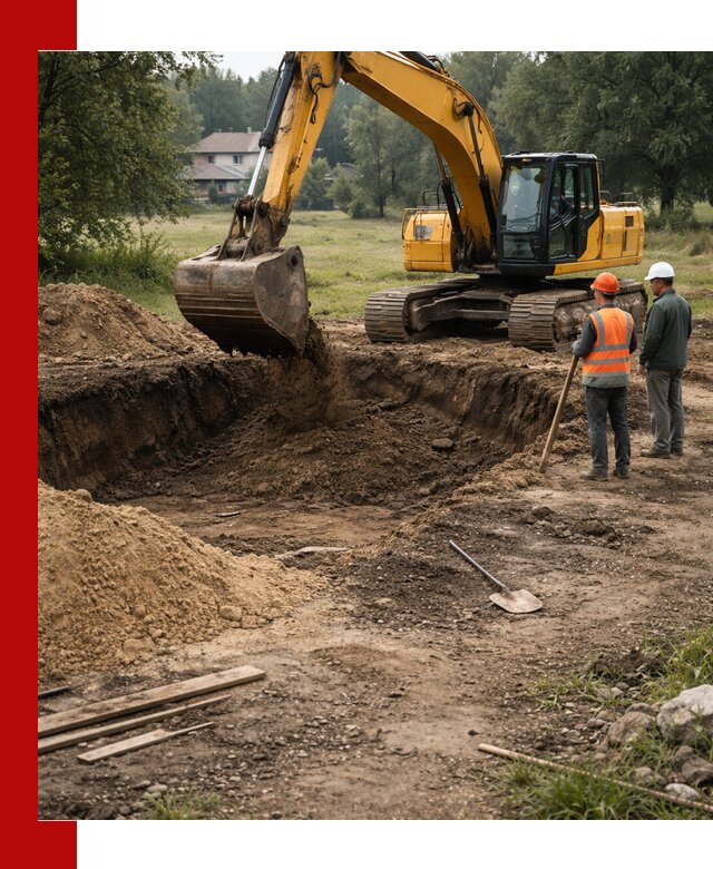 Рытье котлована под фундамент в Алапаевске (быстро и недорого)