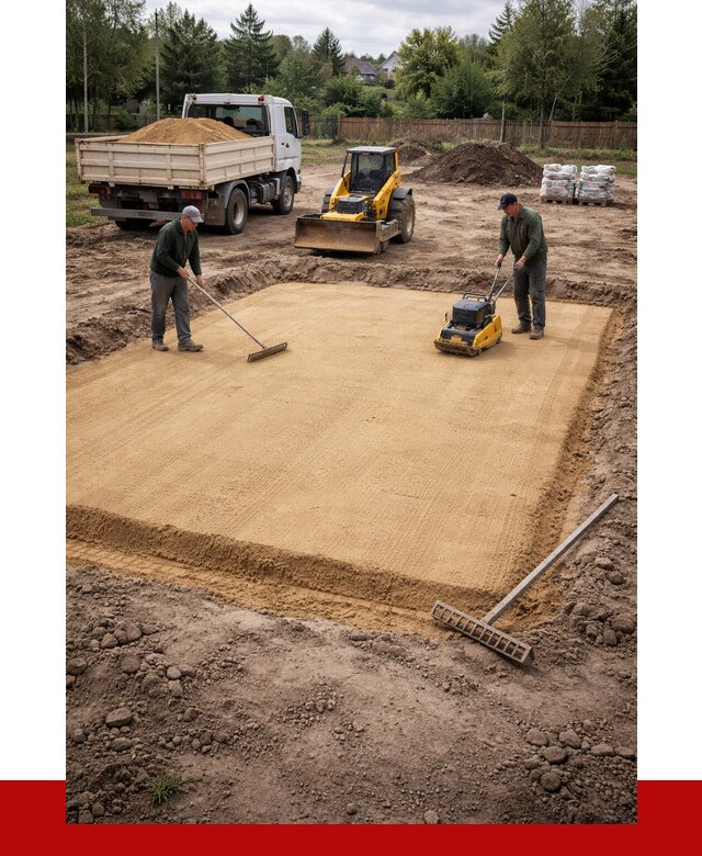 Устройство песчаной подушки в Алапаевске от 4817 р. ПРОНЕРУДЛпв